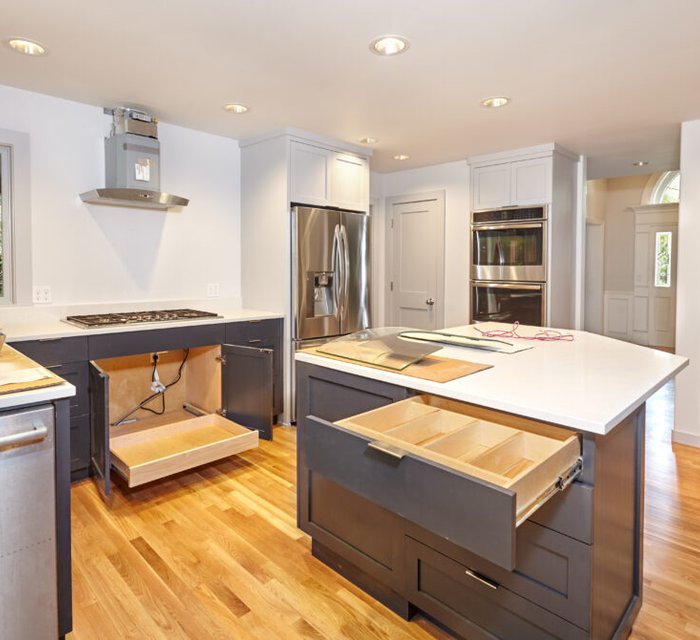 Cabinet painting project by Bear Mountain Painting