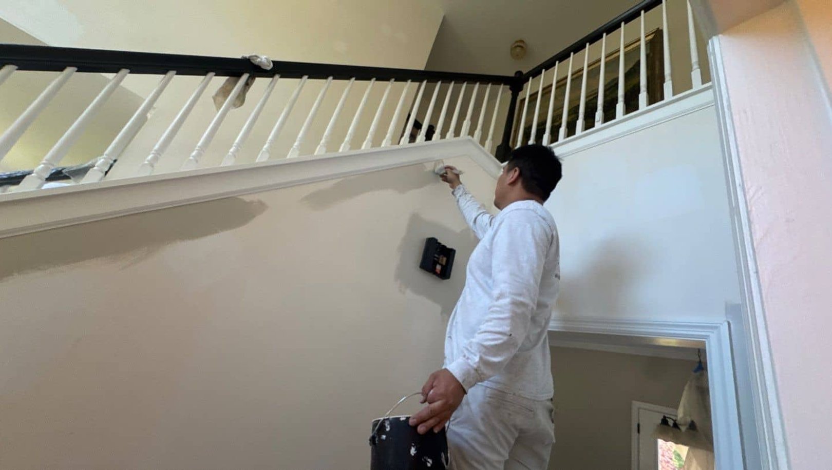 Bear Mountain Painting professional painting an interior staircase and trim
